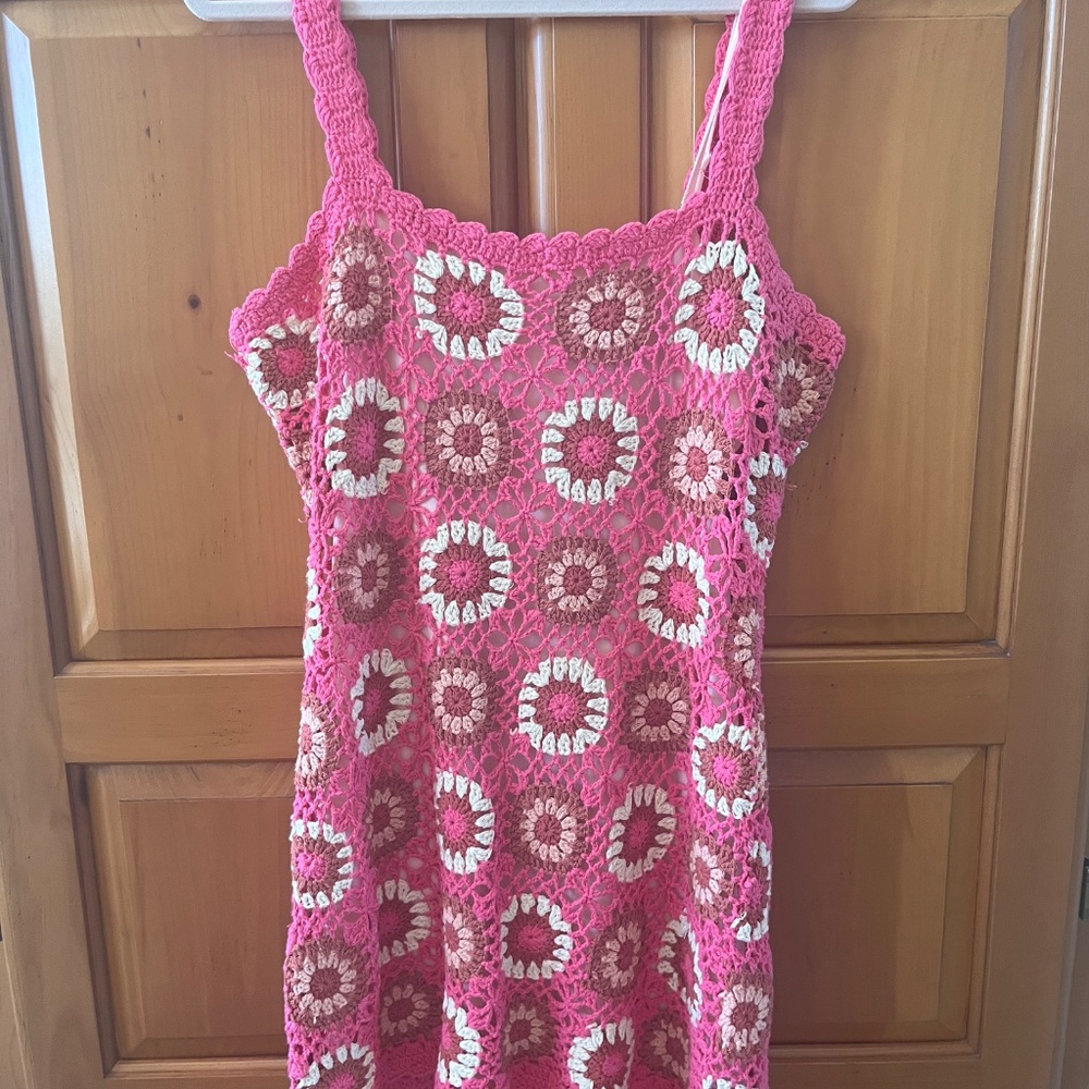 MINKPINK Vibrant Pink and Orange Mini Dress